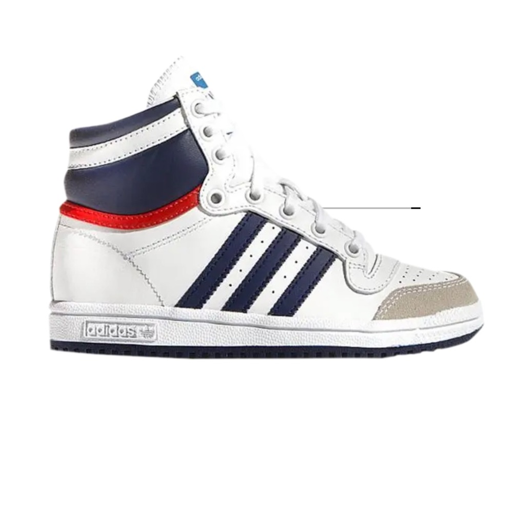 Adidas Top Ten High C 'White Dark Blue Boys Sneakers Size 1